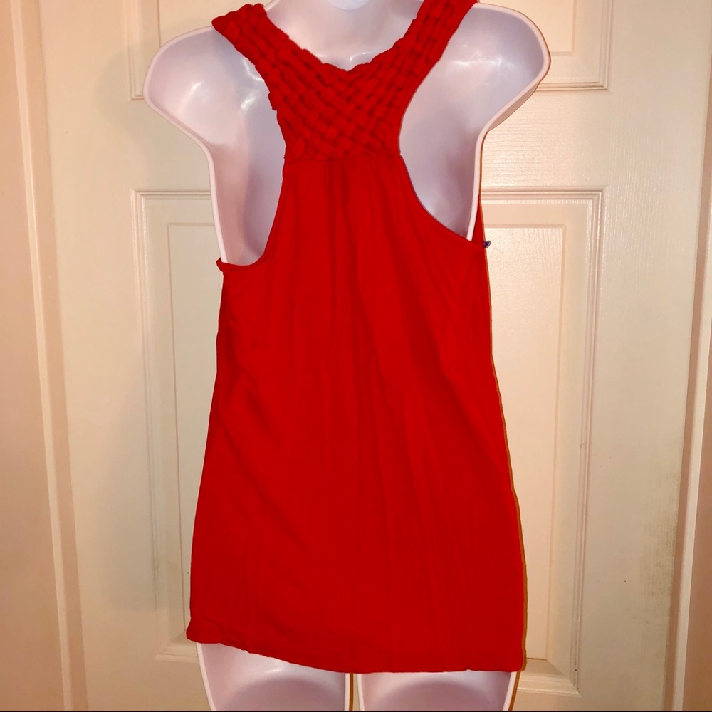 Mossimo Braided Racerback Blouse RED (M) - Picture 3 of 5